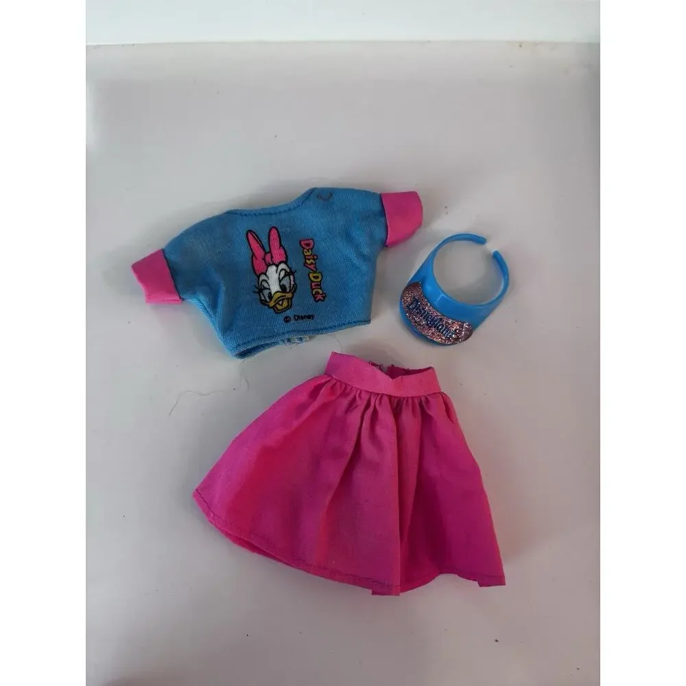Vintage Barbie Disney Mickeys Stuff Weekend Wear Outfit Daisy Duck visor